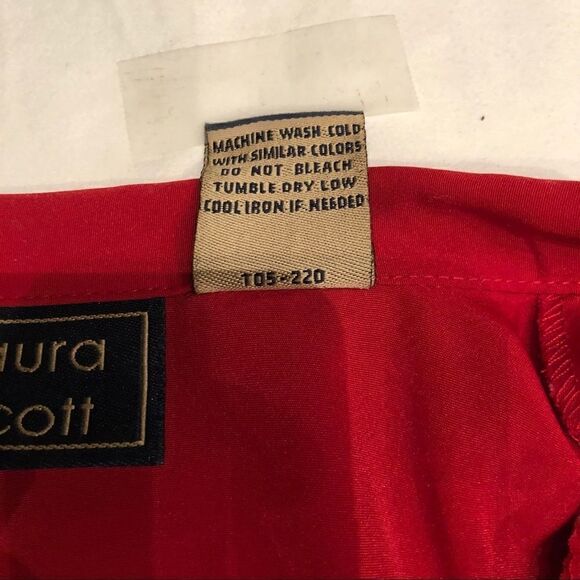 Laura Scott Blouse Red Size 8 - Picture 6 of 7